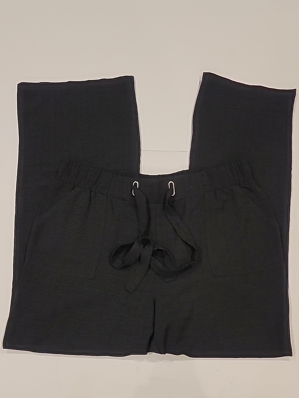Chloe + Jasmine Black Wide Leg Drawstring Pants Large - Picture 4 of 13